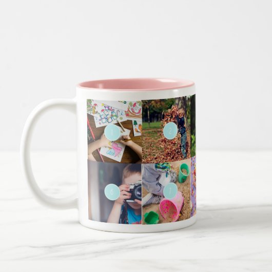 母の日10写真コラージュマグ ツートーンマグカップ (左)