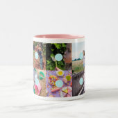 母の日10写真コラージュマグ ツートーンマグカップ (中央)