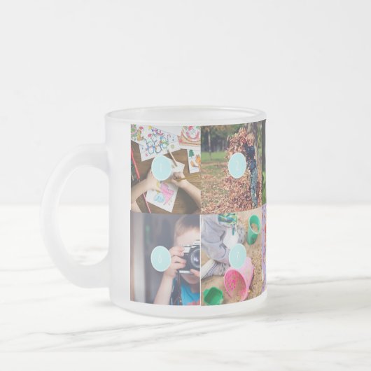 母の日10写真コラージュマグ フロストグラスマグカップ (左)