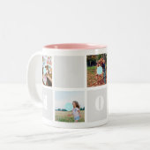 母の日10写真母コラージュマグ ツートーンマグカップ (正面左)