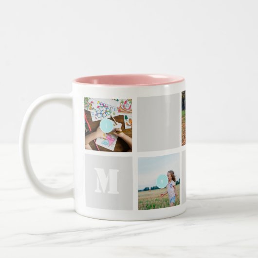 母の日10写真母コラージュマグ ツートーンマグカップ (左)