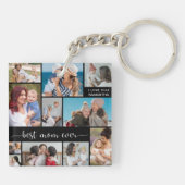 母の日11写真コラージュ最高のマー キーホルダー (裏面)