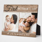 母の日2フォトコラージュ素朴ウッド フォトプラーク (側面)
