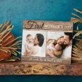 母の日2フォトコラージュ素朴ウッド フォトプラーク (側面)