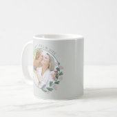 母の日2フォトピンク野花写真枠 コーヒーマグカップ (正面左)