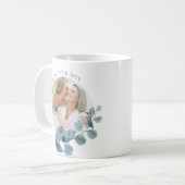母の日2写真ユーカリ葉写真枠 コーヒーマグカップ (正面左)