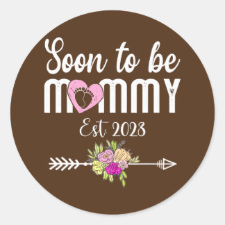 母の日2022 Soon to be Mommy 2023 ラウンドシール