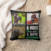 母の日3つの写真のコラージュと犬Cush クッション (ブランケット)