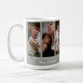 母の日3つの写真コラージュのセージ緑 コーヒーマグカップ (左)