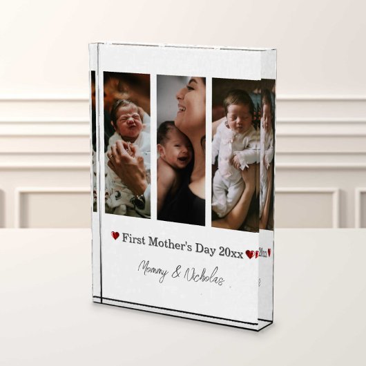 母の日3つの写真コラージュ フォトブロック