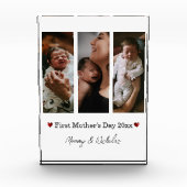 母の日3つの写真コラージュ フォトブロック (正面)