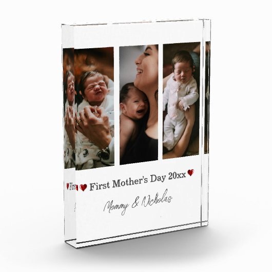 母の日3つの写真コラージュ フォトブロック (左)