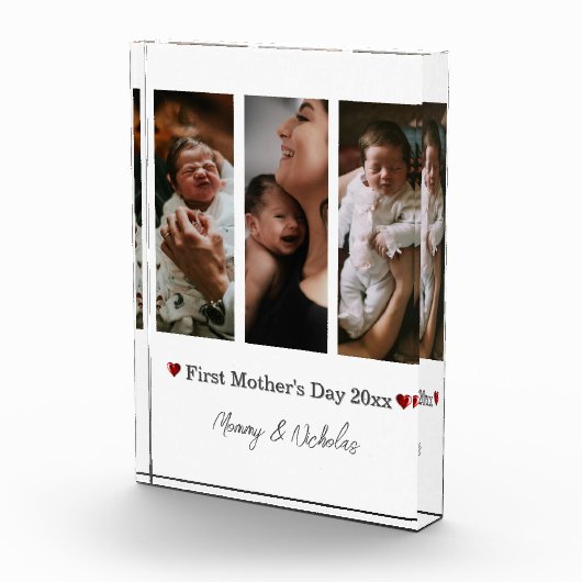 母の日3つの写真コラージュ フォトブロック (右)
