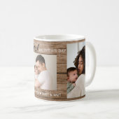 母の日3フォトコラージュ素朴ウッド コーヒーマグカップ (正面右)