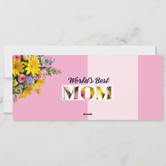 母の日3写真コラージュパーソナライズされた シーズンカード (裏面)