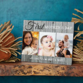 母の日3写真コラージュ白木 フォトプラーク (側面)