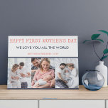 母の日3写真コラージュ フェイクキャンバスプリント<br><div class="desc">First Mother's Day Photo Canvasを使用すると、3つの写真お気に入りの、お客様のカスタム写真メッセージ、名前、および年でパーソナライズできます。また、Happy First Mother's Dayを希望の大事な行事に違う編集でもしきる。デザインは、白い背景にサンゴモダンと深いブルーの色モダン色パレットを有するタイプライター文字とタイポグラフィを有する。お店で写真のギフトや母の日のアイディアを探して。</div>