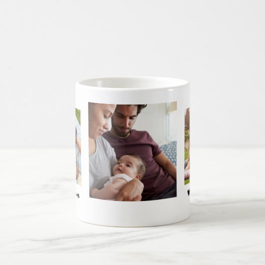 母の日3写真コーヒーマパーソナライズされたグ コーヒーマグカップ (中央)
