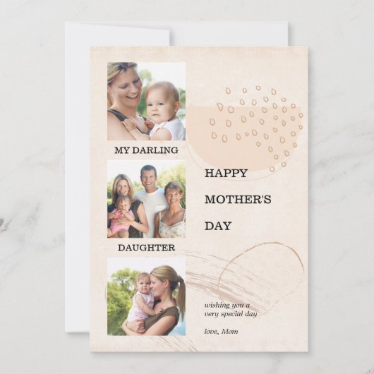 母の日3写真抽象芸術編モダン集可能 シーズンカード (正面)