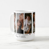 母の日3枚の写真コラージュ コーヒーマグカップ (正面左)
