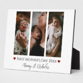 母の日3枚の写真コラージュ フォトプラーク (側面)