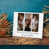 母の日3枚の写真コラージュ フォトプラーク (側面)