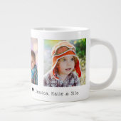 母の日3枚の写真パーソナライズされた巨大コーヒーMu ジャンボコーヒーマグカップ (右)