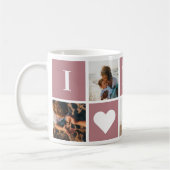 母の日5写真コラージュ私は母マグカップ大好き コーヒーマグカップ (左)