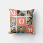 母の日7写真パーソナライズされたコラージュMOM クッション (正面)