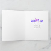 母の日8写真コラージピンクパーソナライズされた カード (内部)