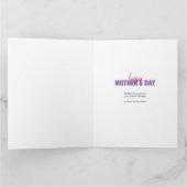 母の日8写真コラージュパーソナライズされたピンク カード (内部)