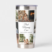 母の日8写真コラージュ母最高のは今まで 保温保冷タンブラー (左面)