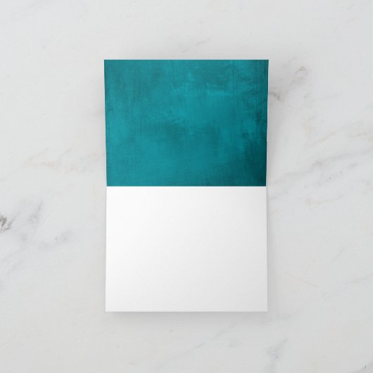 母の日-あなたの写真を加えて下さい-青いファンタジー カード (内部)