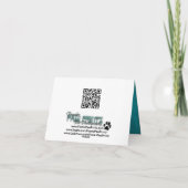 母の日-あなたの写真を加えて下さい-青いファンタジー カード (裏面)