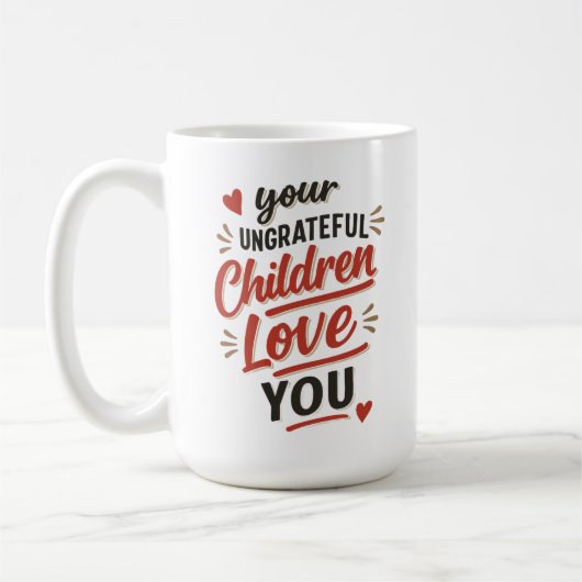 母の日+あなたの子どもの愛 コーヒーマグカップ (左)