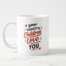 母の日+あなたの子どもはあなたを愛してる ジャンボコーヒーマグカップ