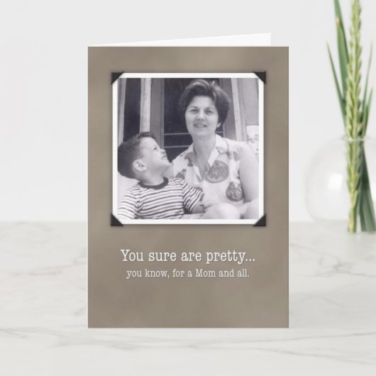 母の日、おもしろいなヴィンテージの写真カード カード (正面)