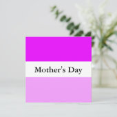 母の日 かわいいツートン ピンク 白 ストライプ シーズンカード (スタンド正面)