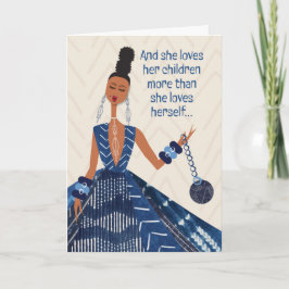 母の日 – そして彼女は彼女の子供を愛して… サンキューカード