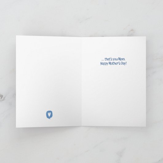 母の日 – そして彼女は彼女の子供を愛して… サンキューカード (内部)