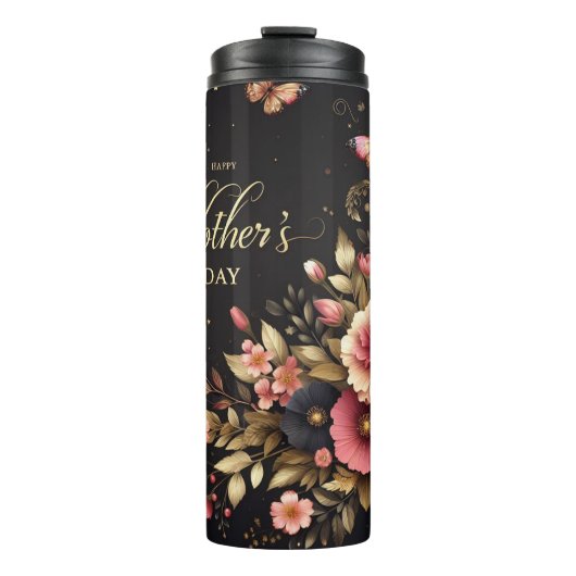 母の日:エレガントフローラ、黄金色 タンブラー (正面)