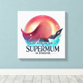 母の日 オフィスギフト Supermum AIアート  キャンバスプリント (インサイチュ (ウッドフロア))