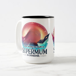 母の日 オフィスギフト Supermum AIアート ツートーンマグカップ