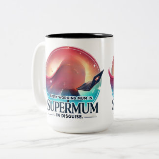 母の日 オフィスギフト Supermum AIアート ツートーンマグカップ