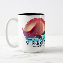 母の日 オフィスギフト Supermum AIアート ツートーンマグカップ