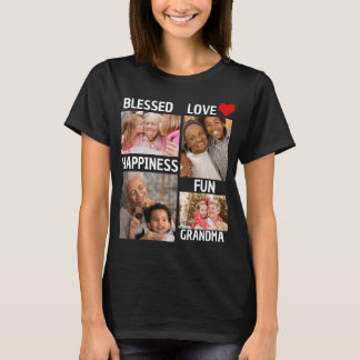 母の日 | オーダーメイド Blessed Grandma 4 写真入りギフト Tシャツ