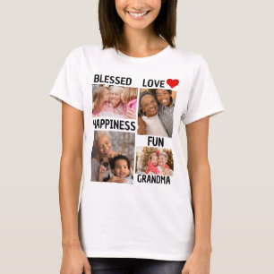 母の日 オーダーメイド Blessed Grandma 4 写真入りギフト Tシャツ