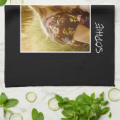 母の日、カスタムのパーソナライズされた写真 キッチンタオル (折り畳み)