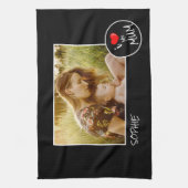 母の日、カスタムのパーソナライズされた写真 キッチンタオル (縦)