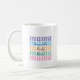 母の日 カスタム キッズ 名前 MAMA ギフト コーヒーマグカップ